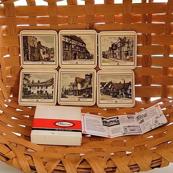 VTG. PIMPERNEL COASTERS ENGLISH INNS, SIX(6) DE LUXE COASTERS - Picture 1 of 8